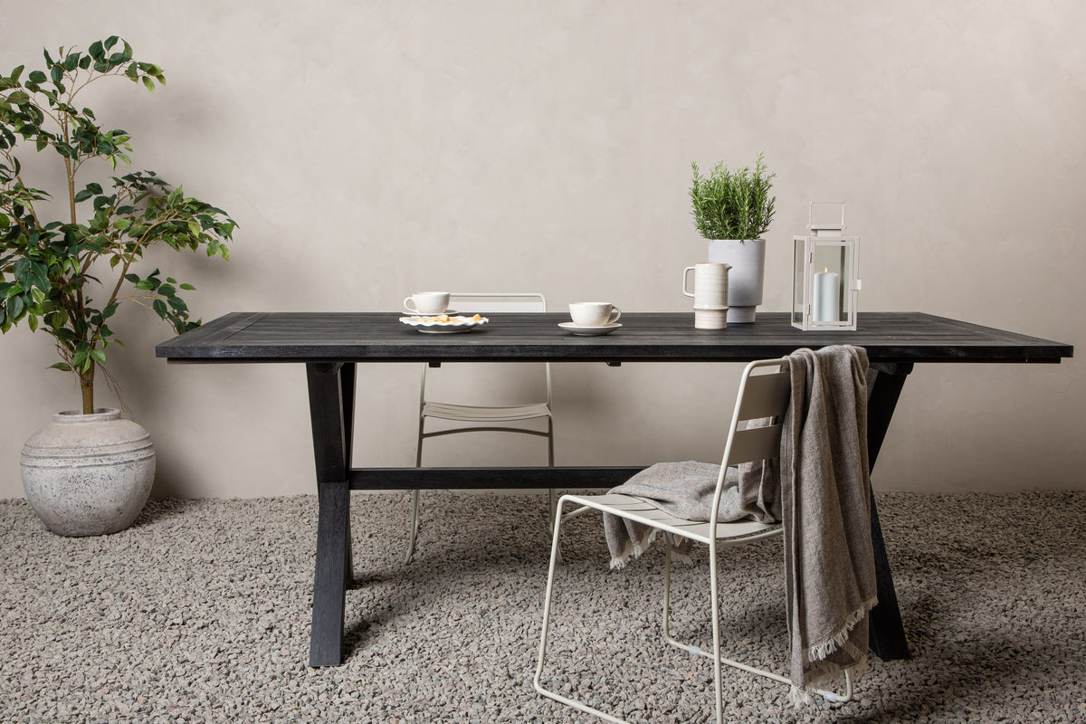 Rectangular Dining Table 75 x 200 x 100 Black