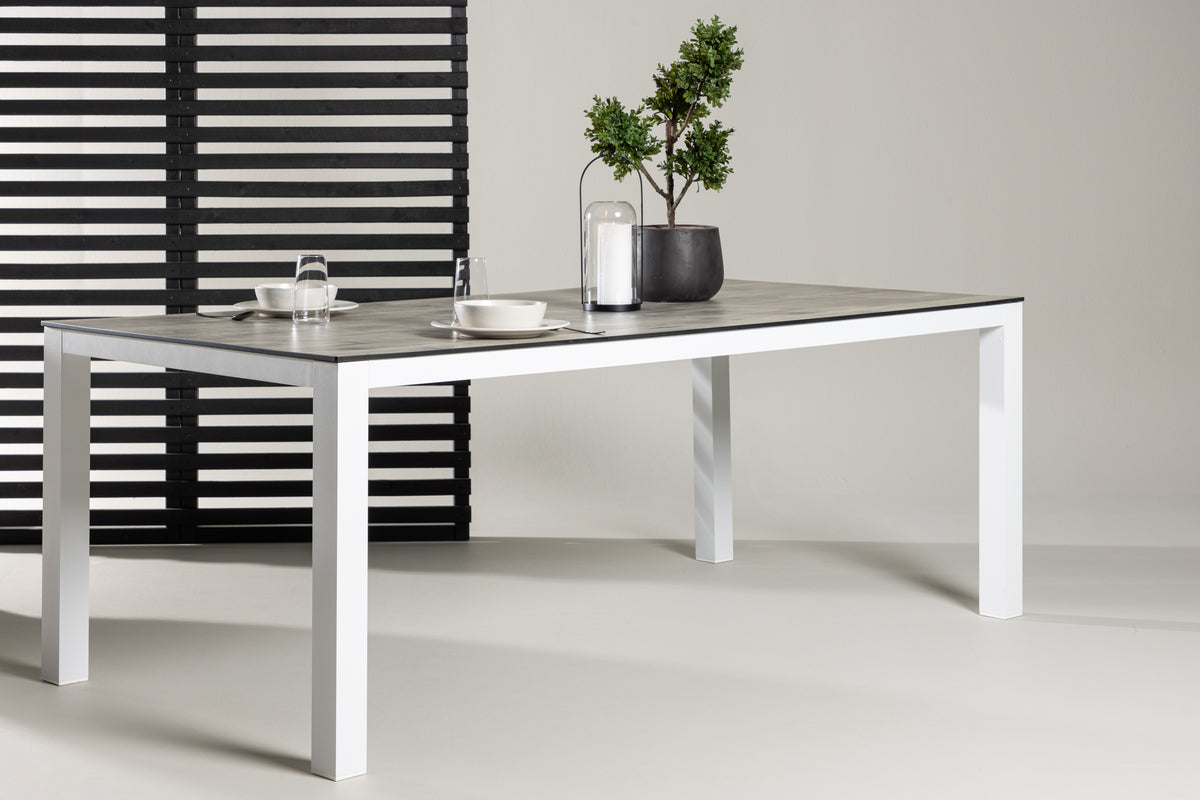 Rectangular Dining Table 75 x 205 x 100 Grey