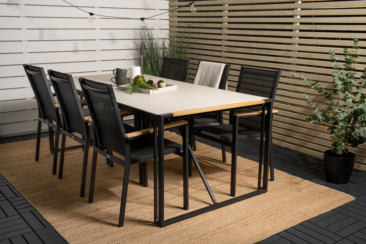 Rectangular Dining Table 75 x 200 x 100 Grey
