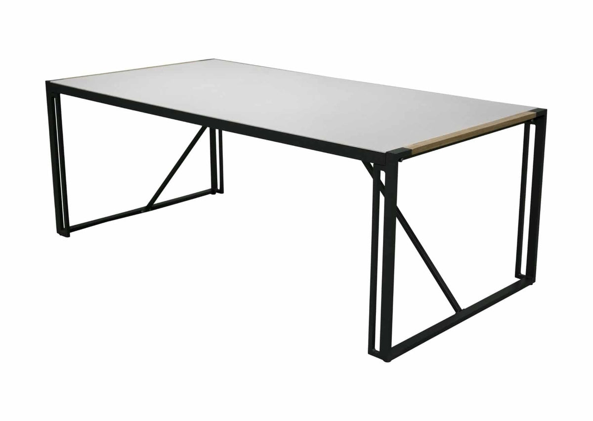 Rectangular Dining Table 75 x 200 x 100 Grey