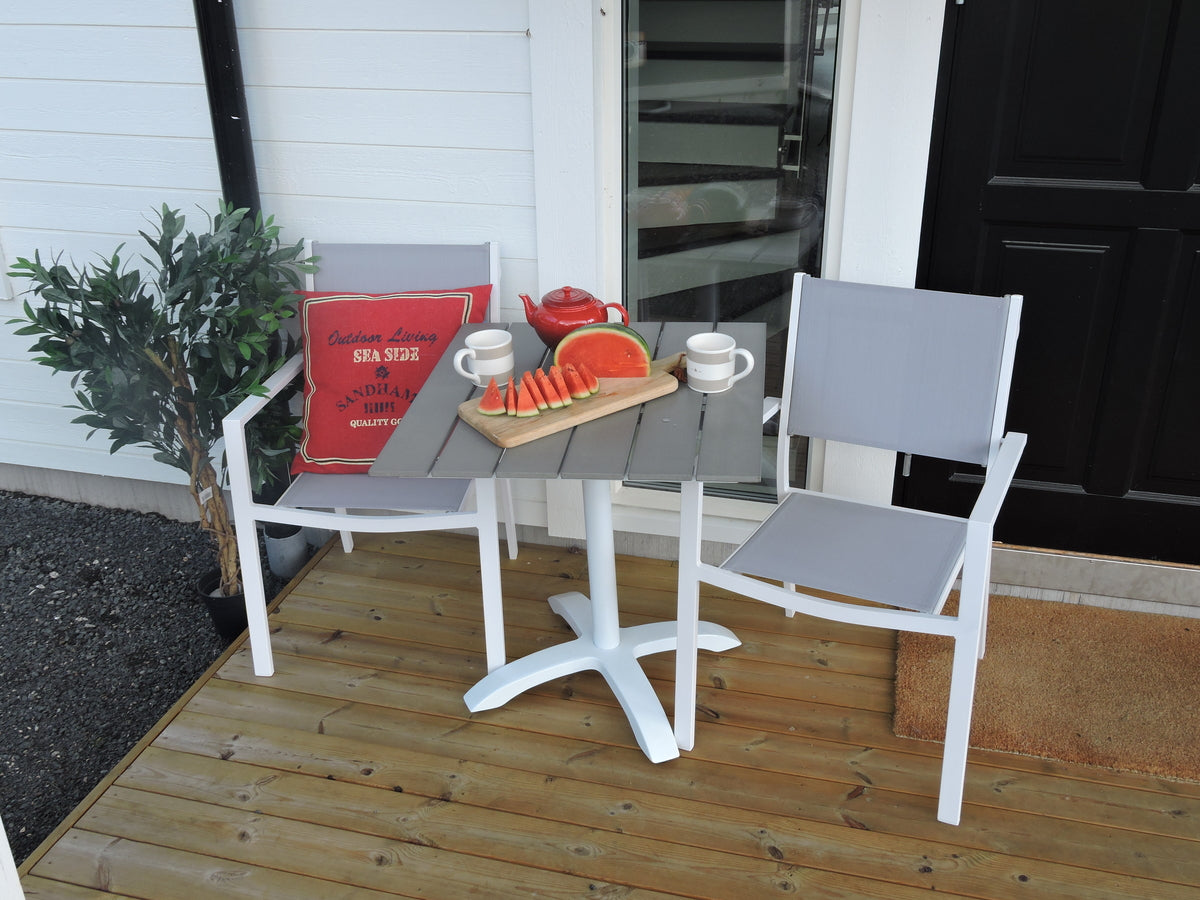 Dining Chair + Cafe Table 75 x 70 x 70 Grey