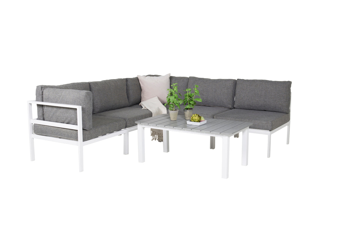Sofa Table 47 x 110 x 60 Grey + Sofa Module White