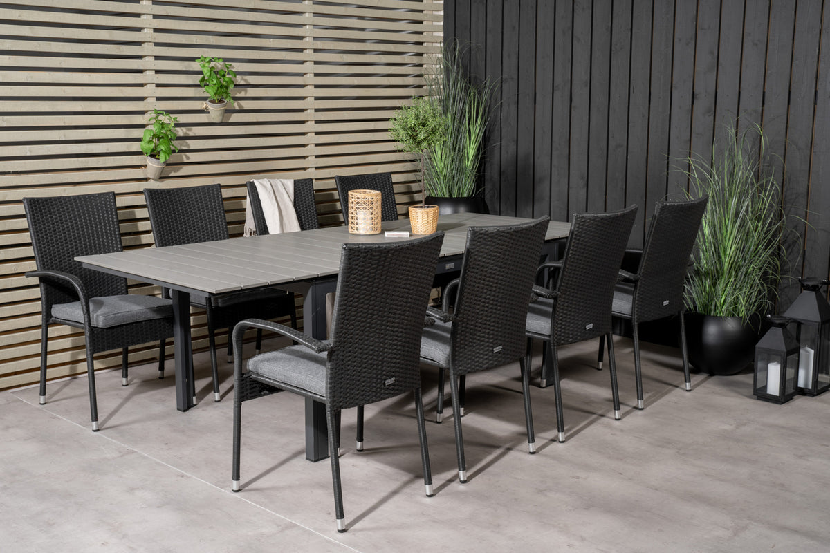 Dining Set Black Grey