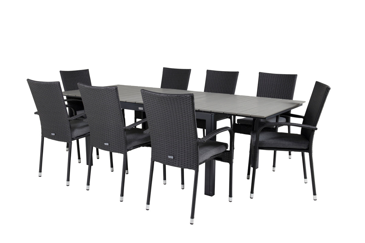 Dining Set Black Grey