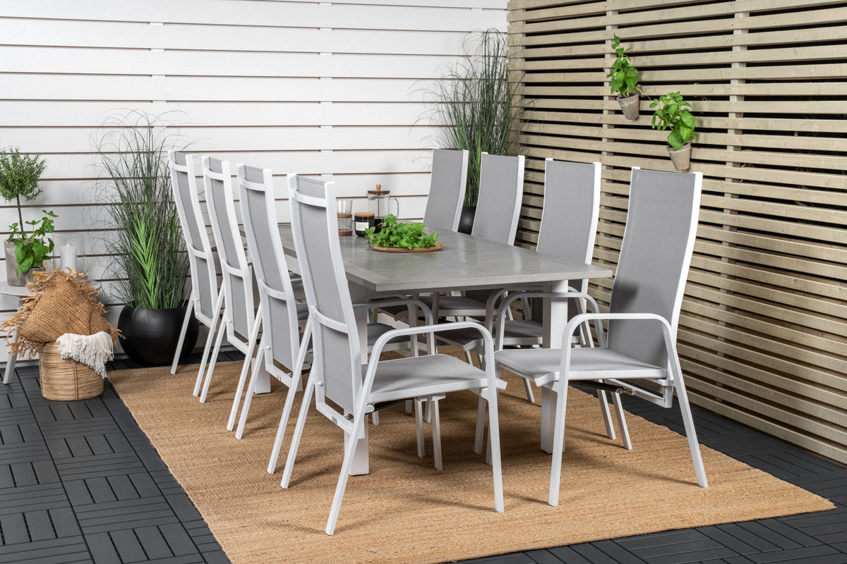 Dining Set Grey Grey