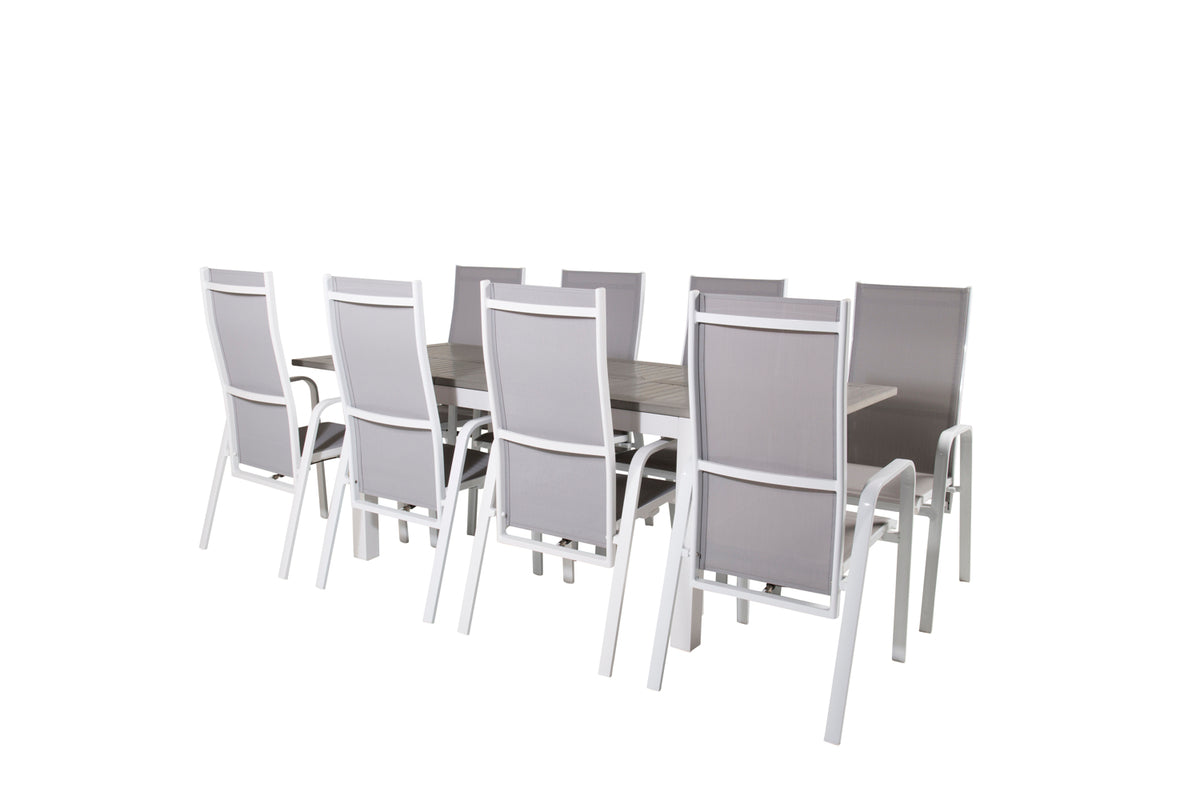 Dining Set Grey Grey