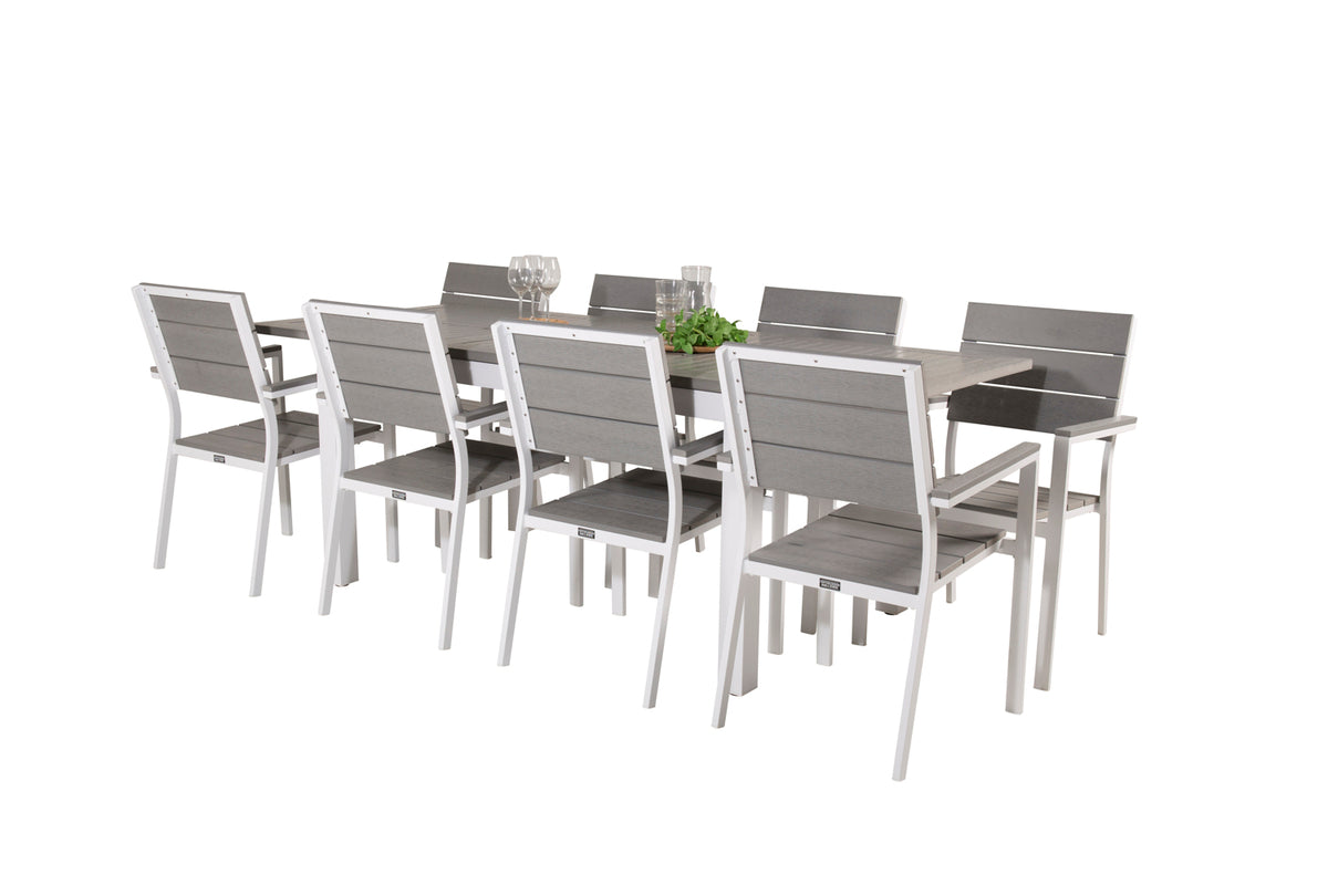 Dining Set Grey Grey