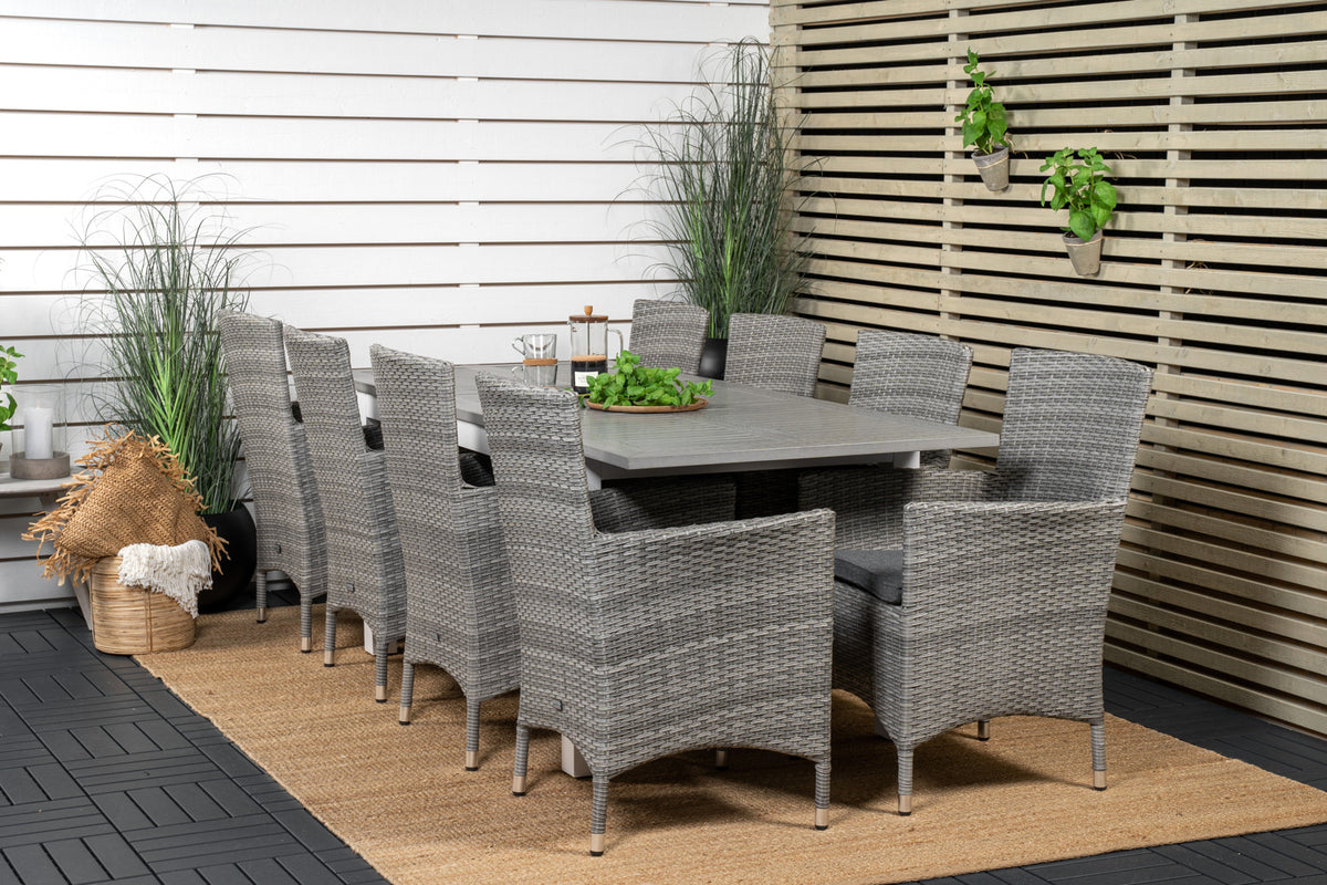 Dining Set Grey Grey