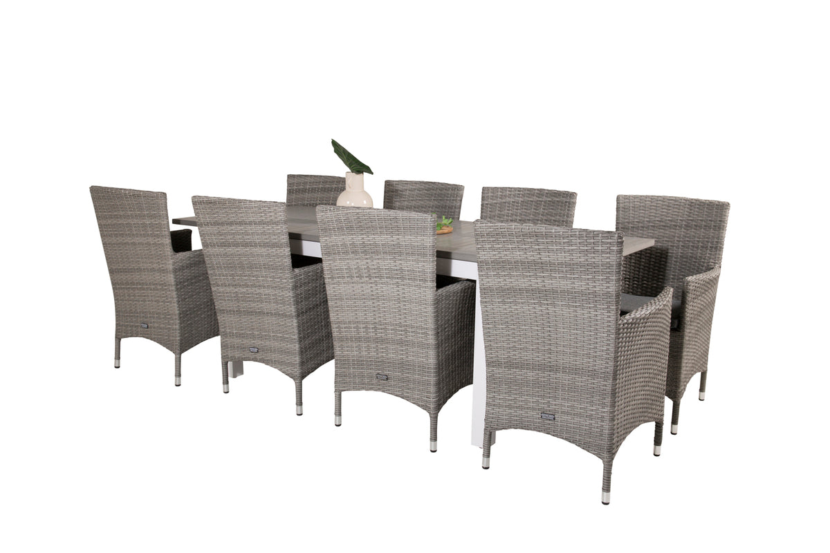 Dining Set Grey Grey