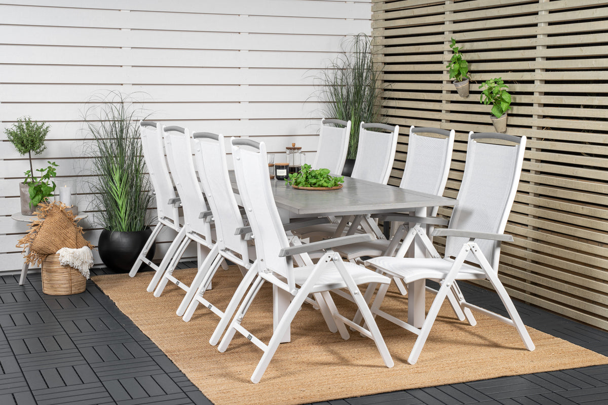 Dining Set White Grey