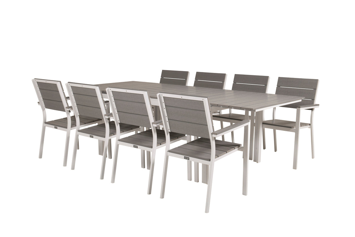 Dining Set Grey Grey