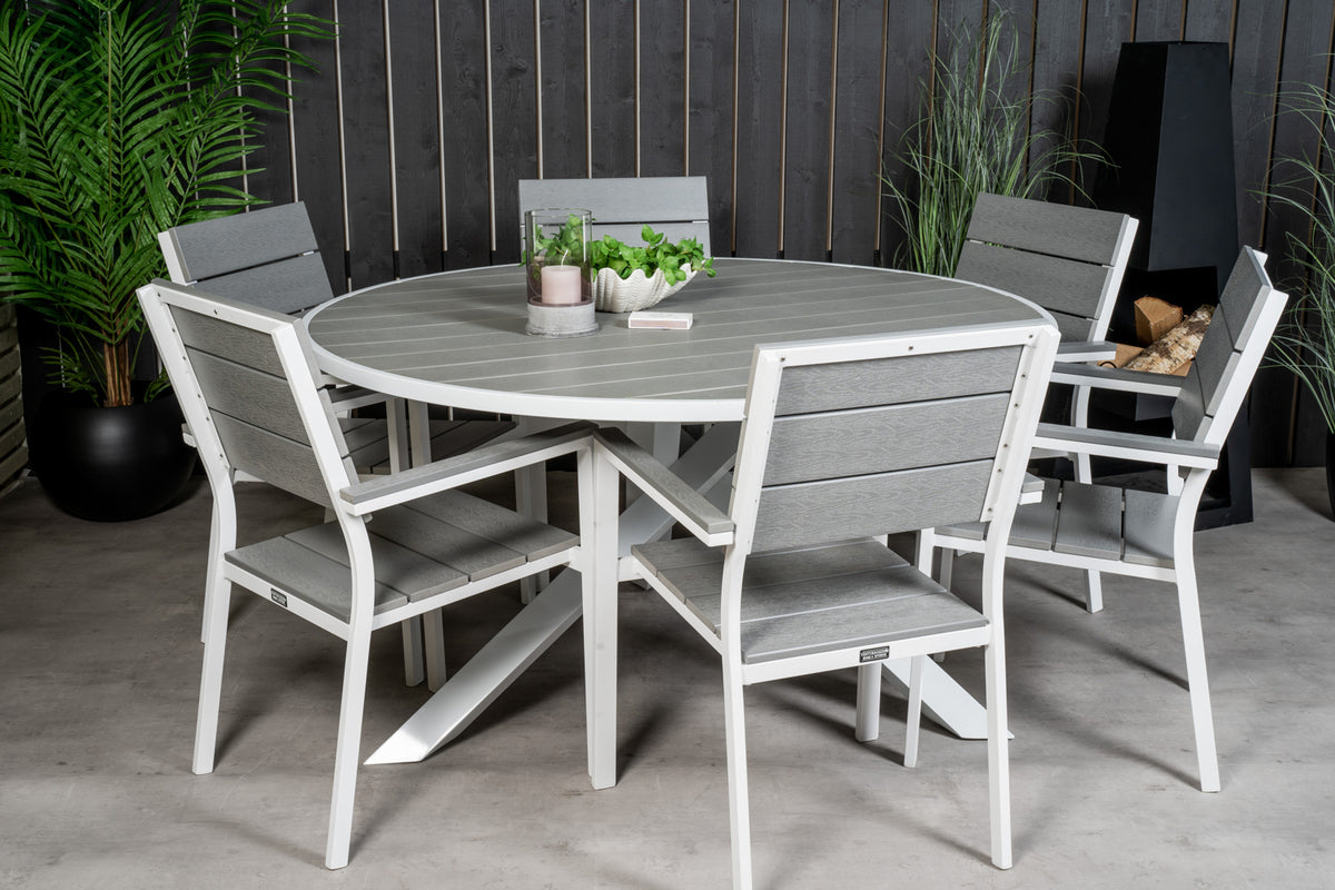 Dining Set Grey Grey