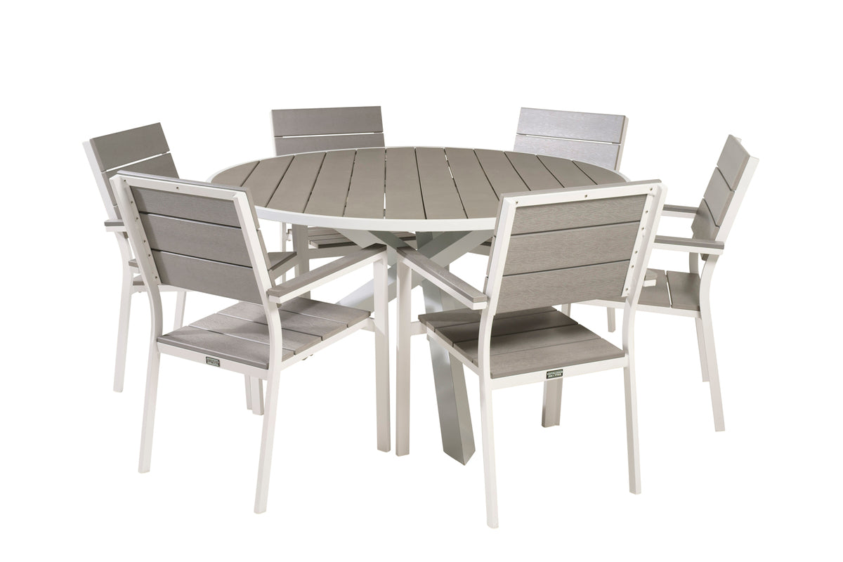 Dining Set Grey Grey