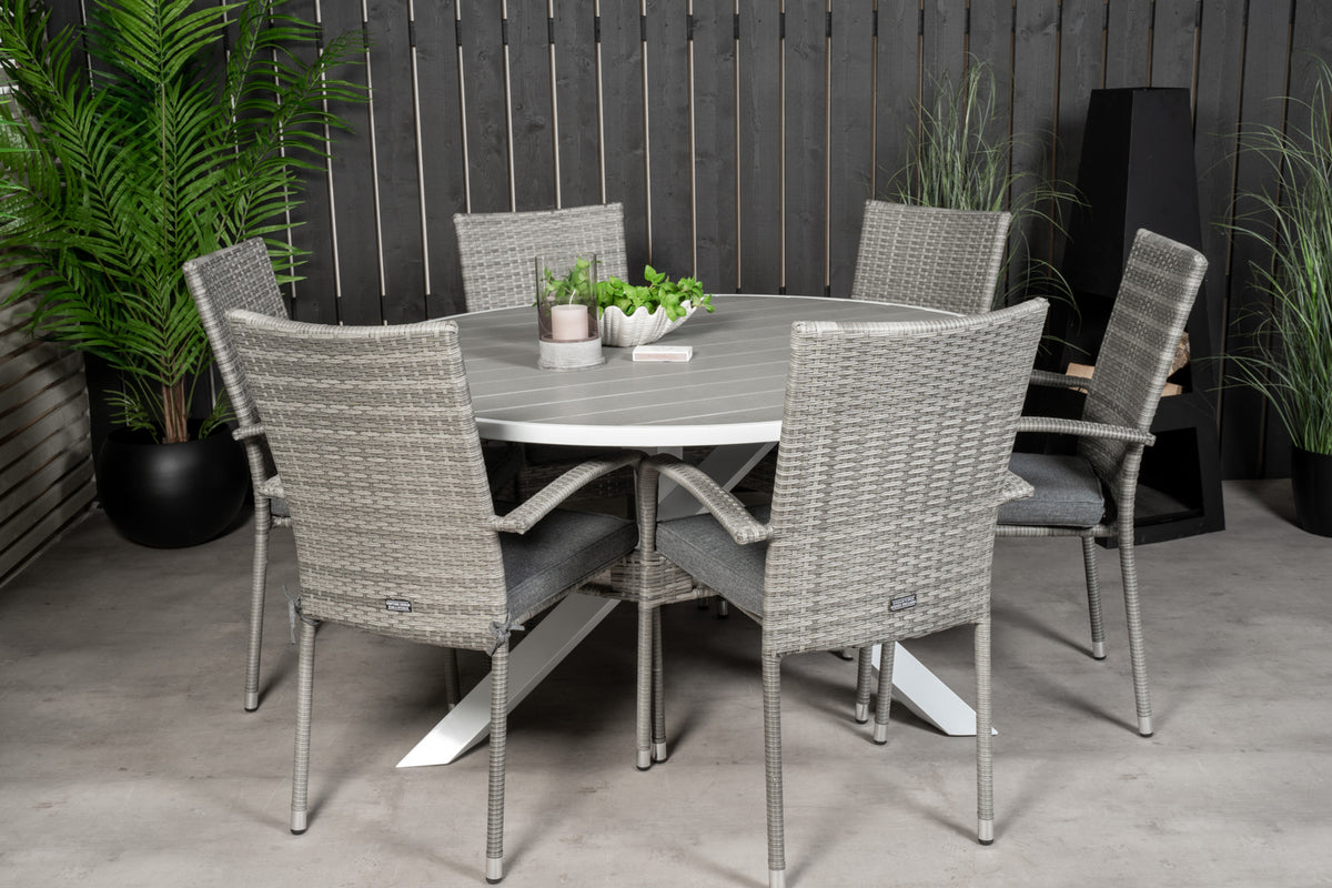 Dining Set Grey Grey