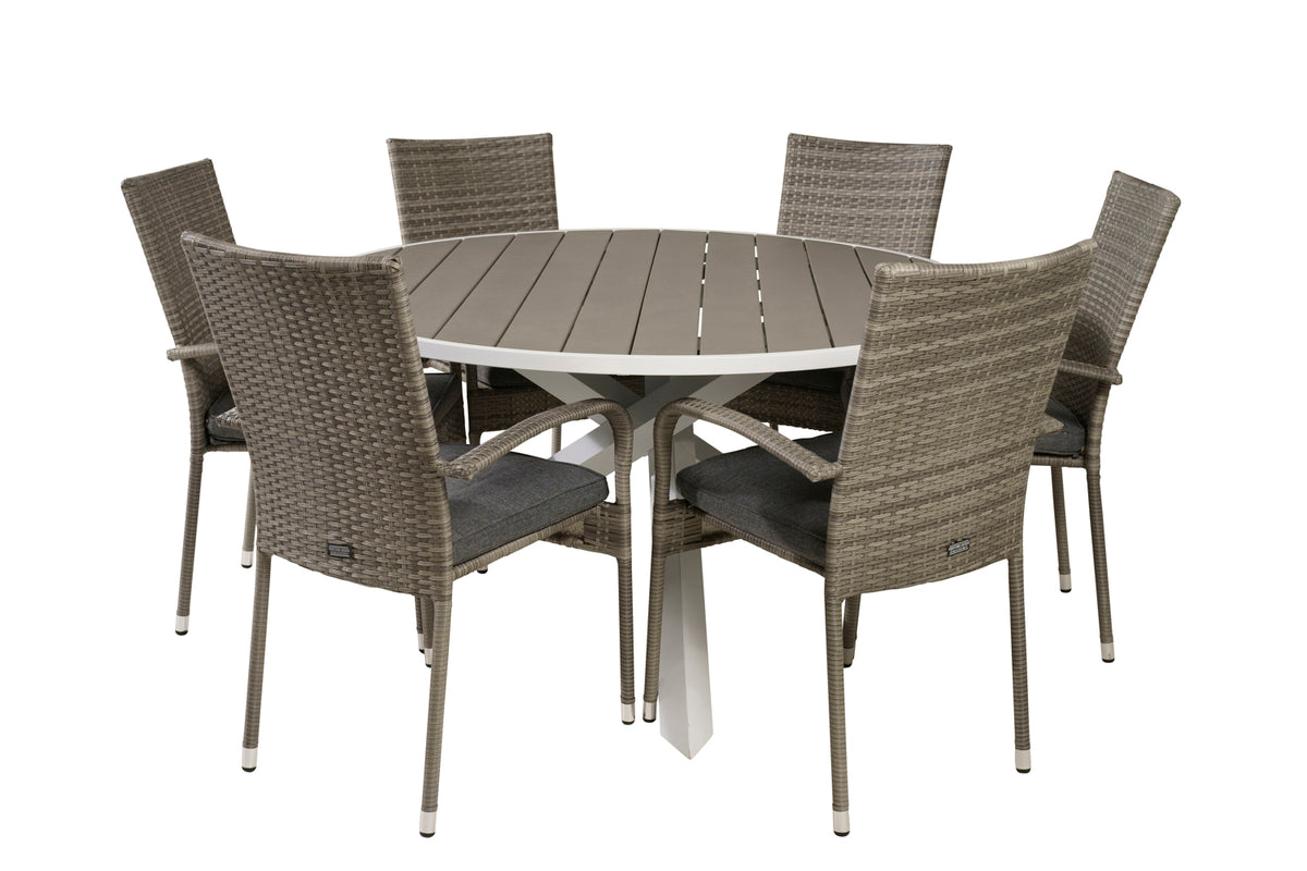 Dining Set Grey Grey