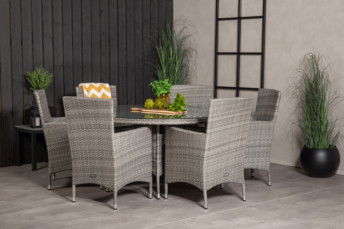 Dining Set Grey Grey