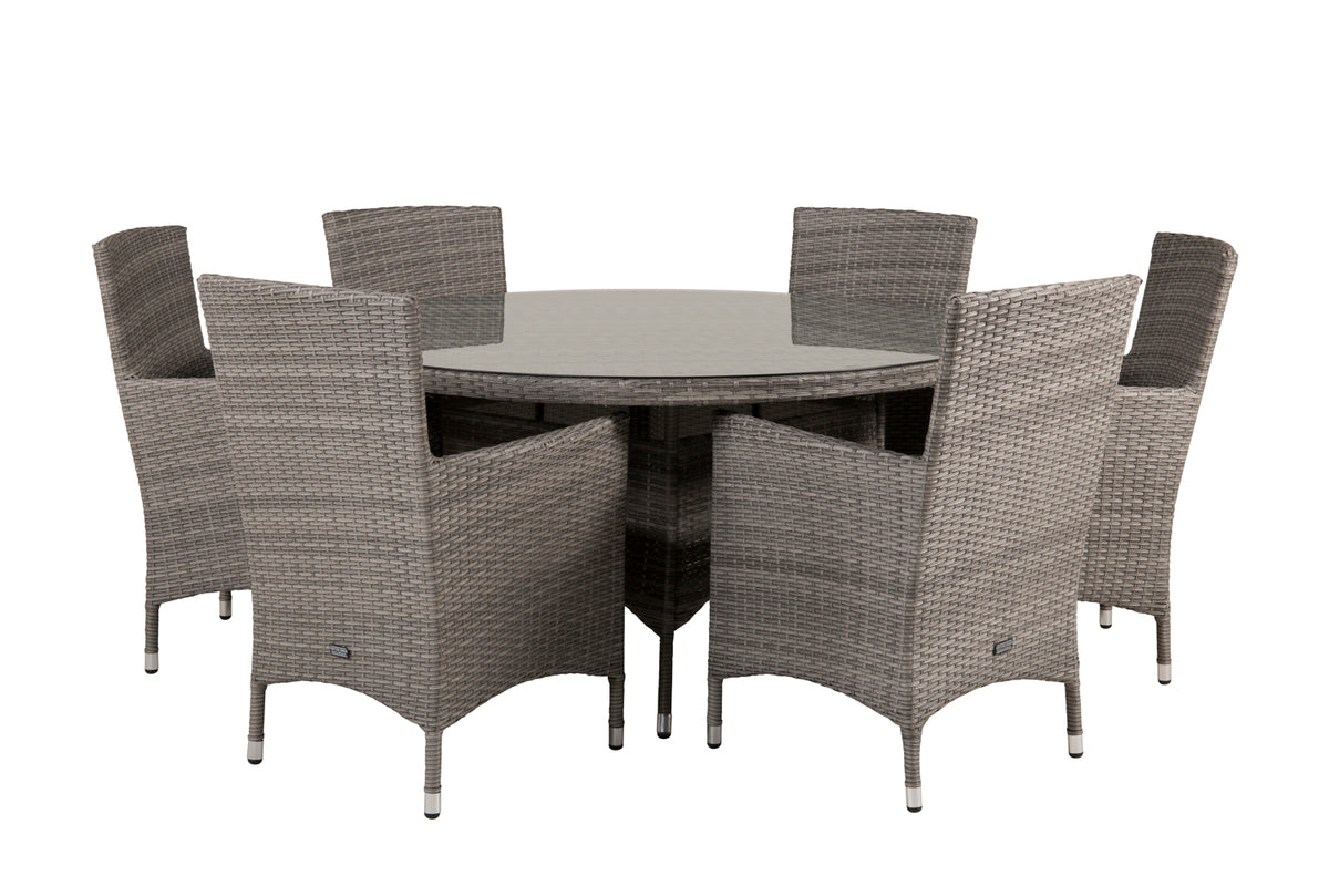 Dining Set Grey Grey