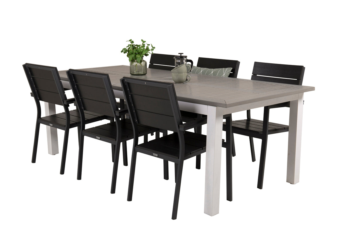 Dining Set Black Grey