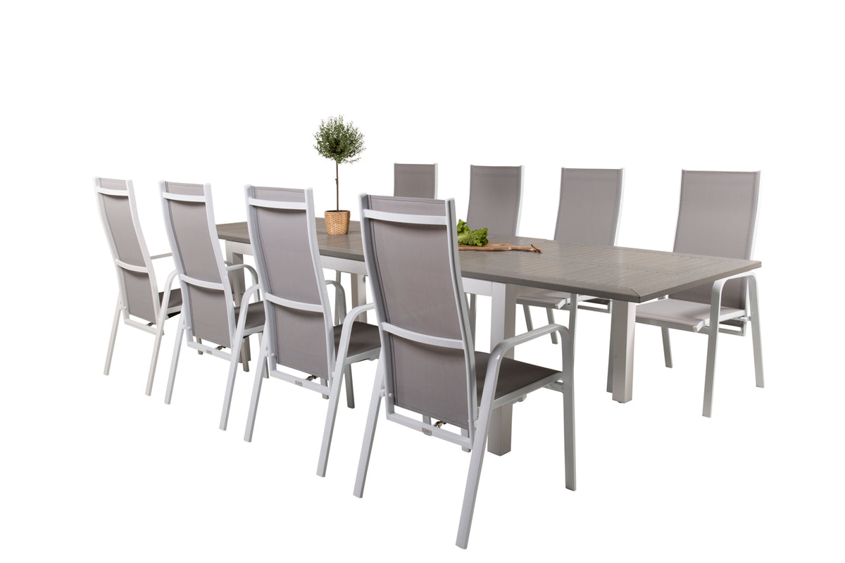Dining Set Grey Grey