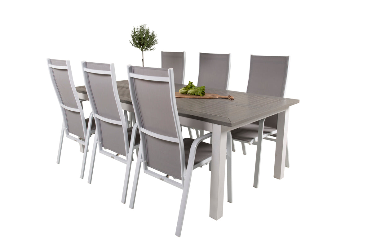 Dining Set Grey Grey