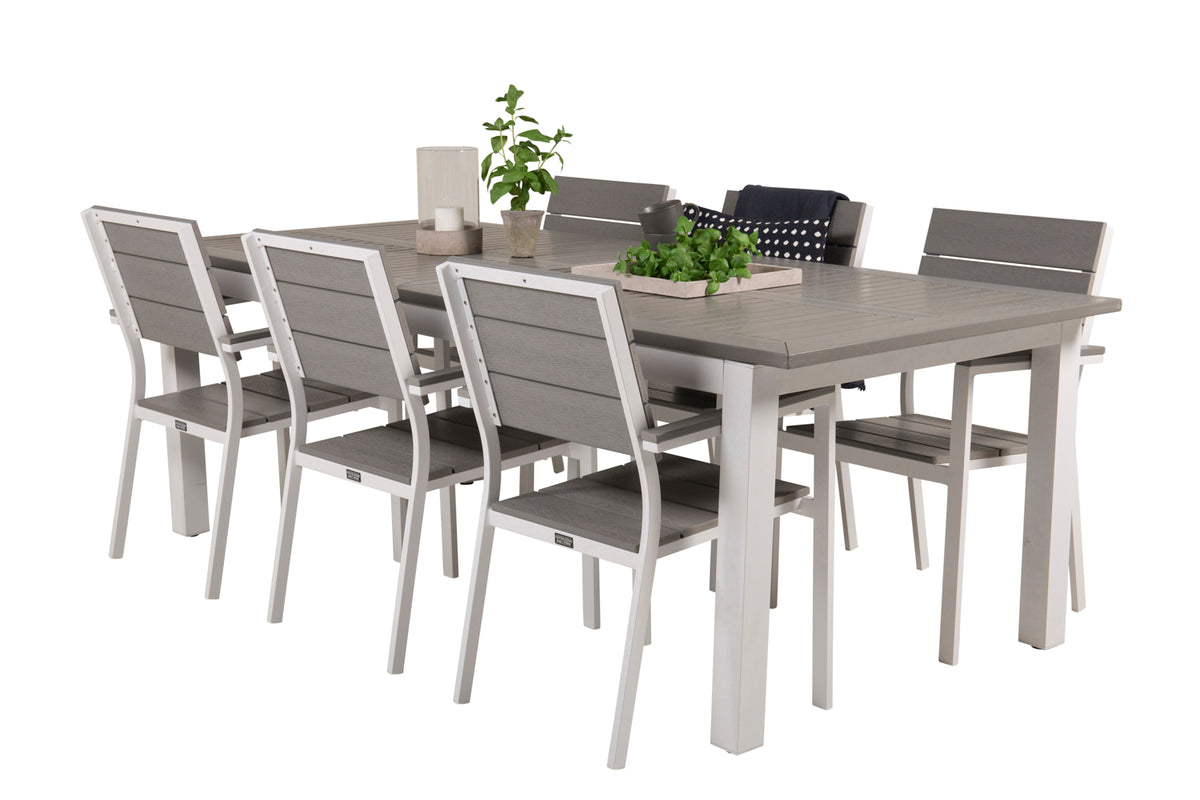 Dining Set Grey Grey