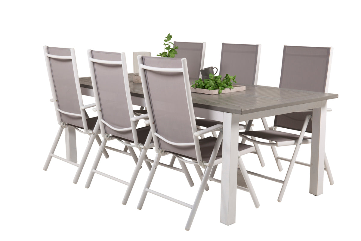 Dining Set Grey Grey