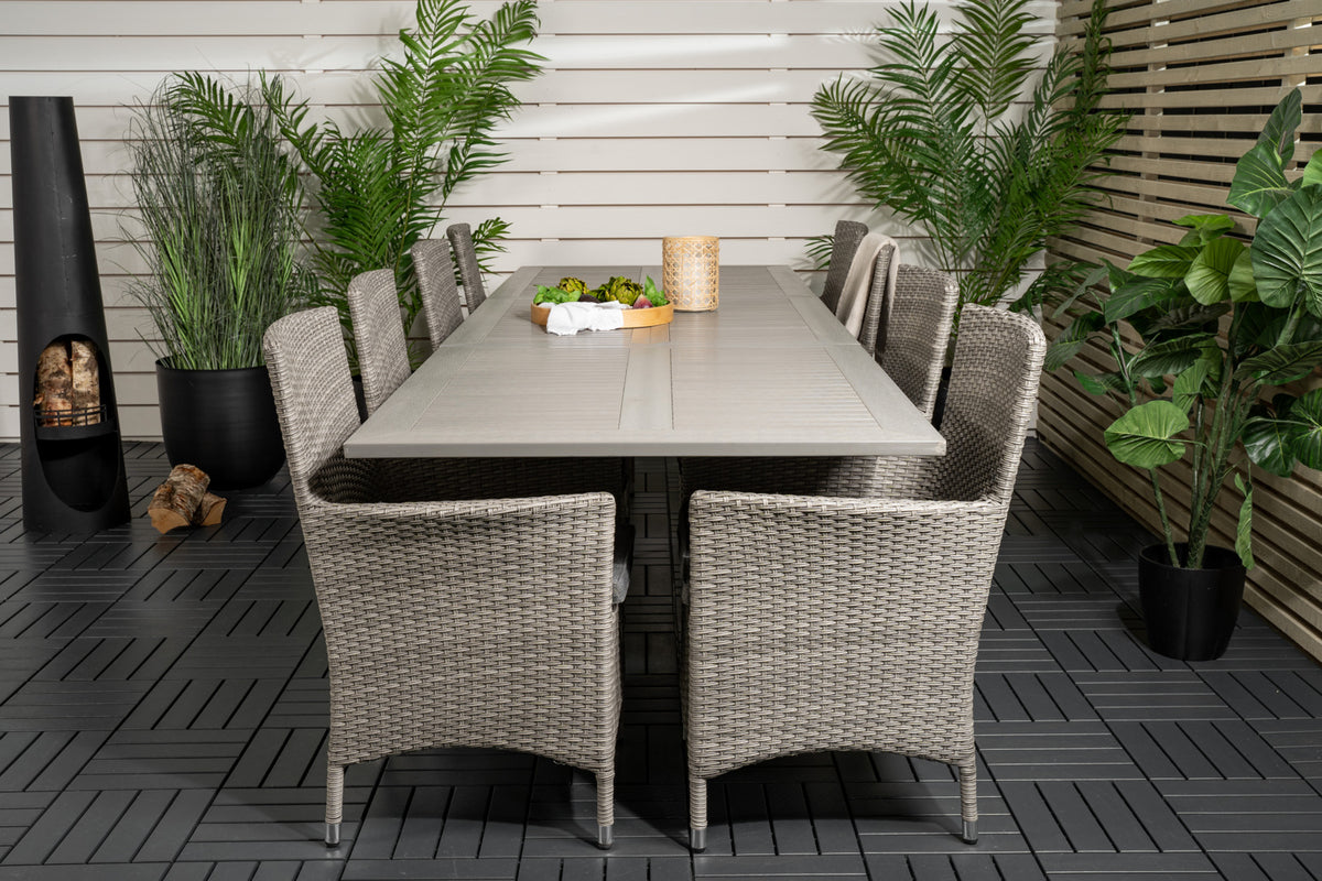 Dining Set Grey Grey