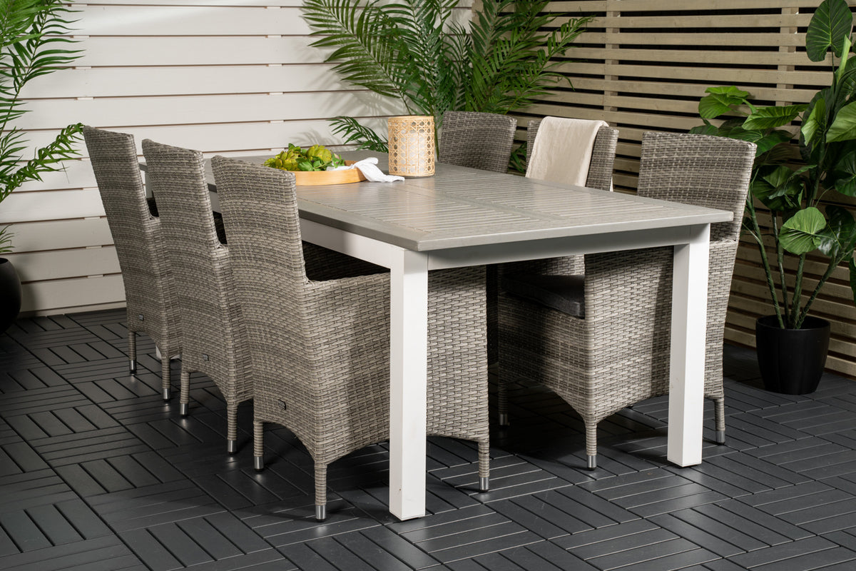 Dining Set Grey Grey