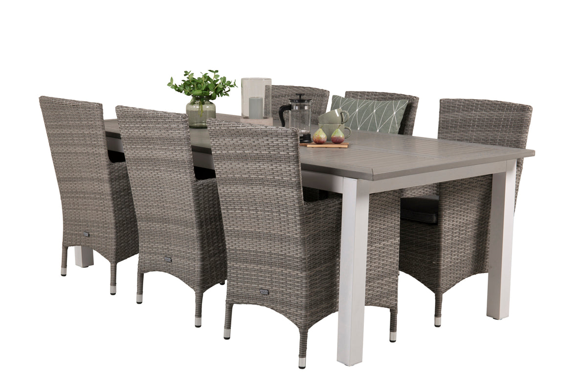Dining Set Grey Grey