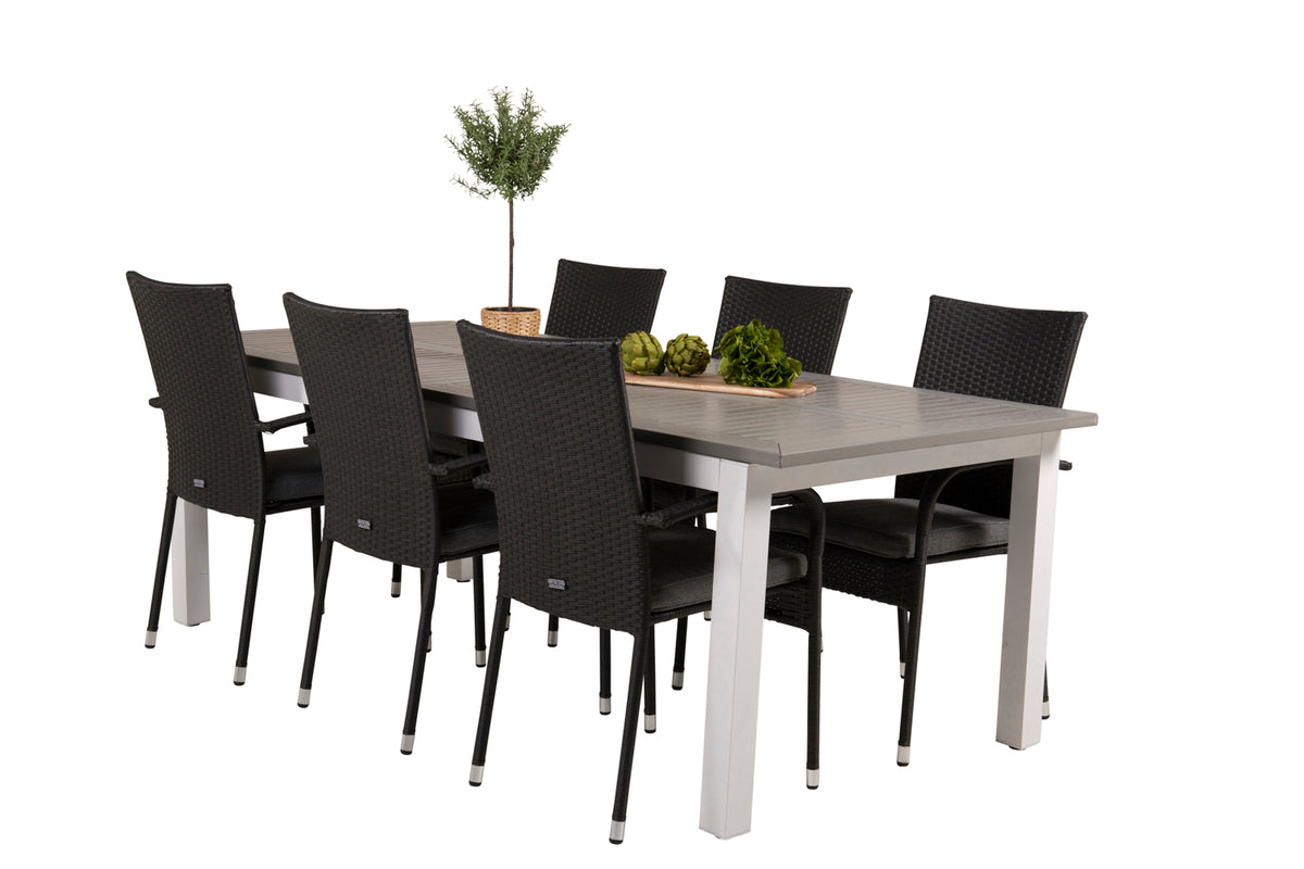 Dining Set Black Grey