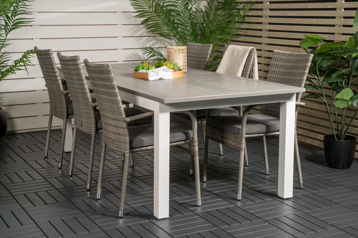 Dining Set Grey Grey