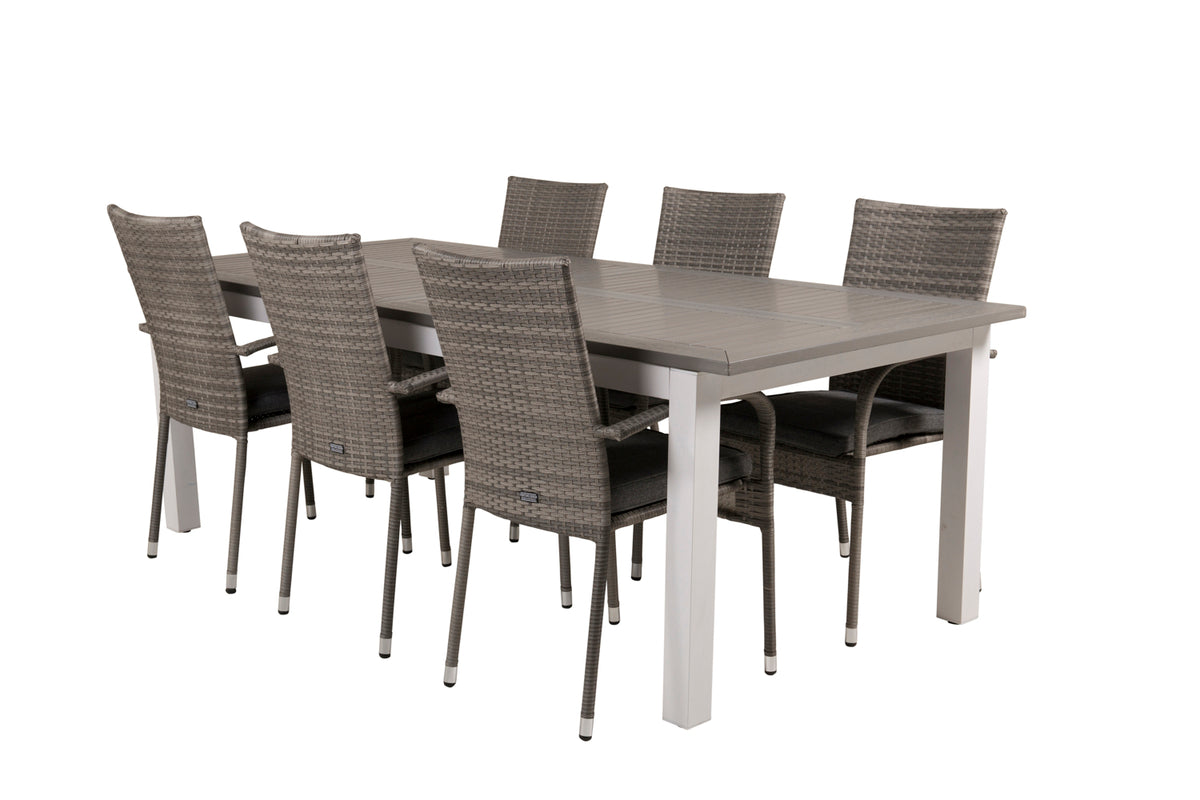 Dining Set Grey Grey