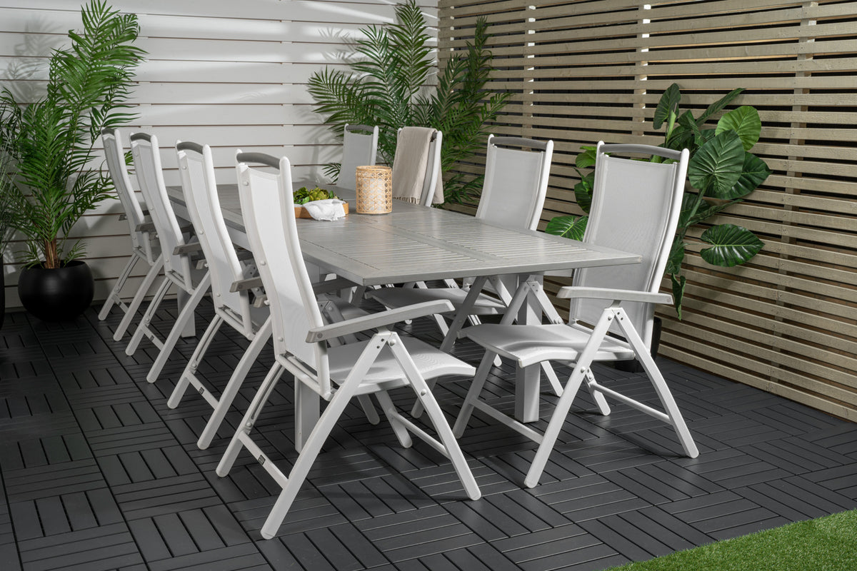 Dining Set White Grey