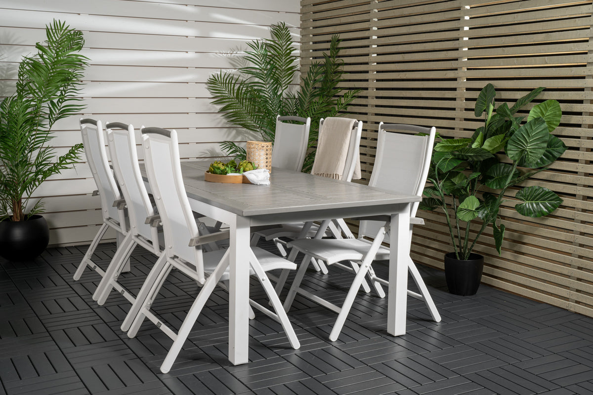 Dining Set White Grey
