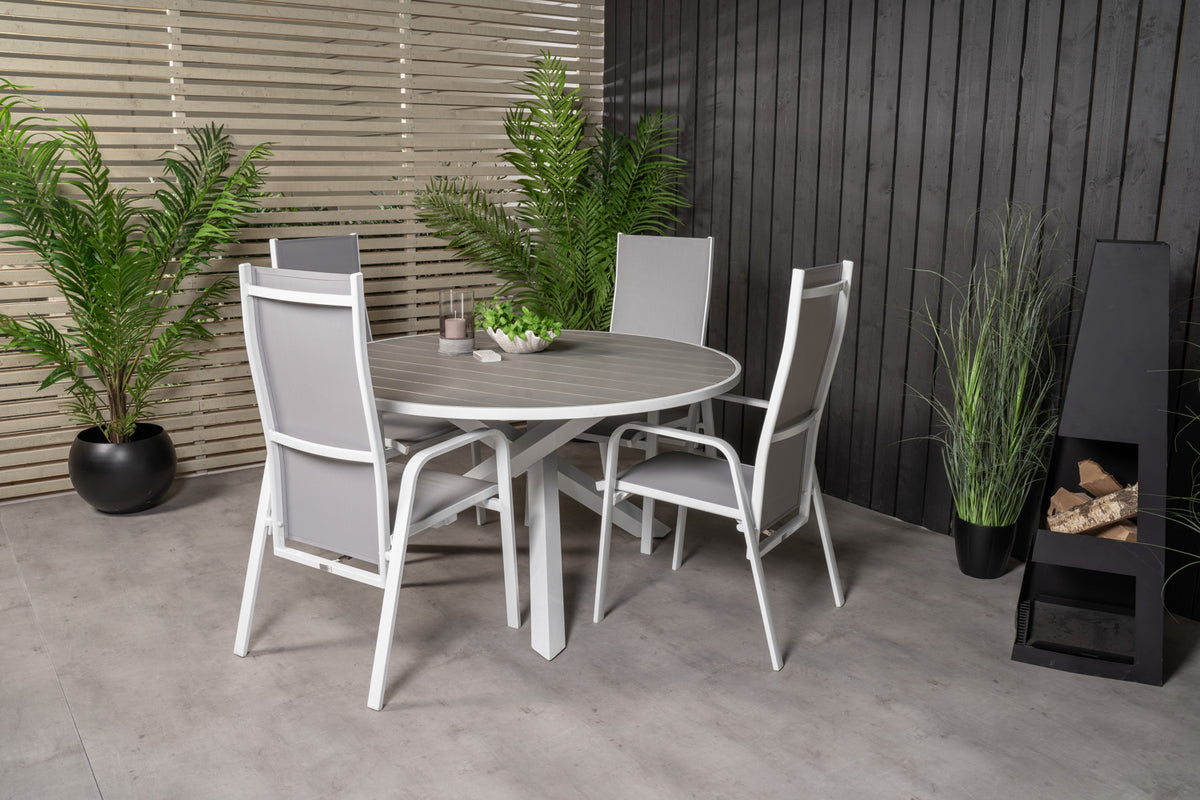 Dining Set Grey Grey