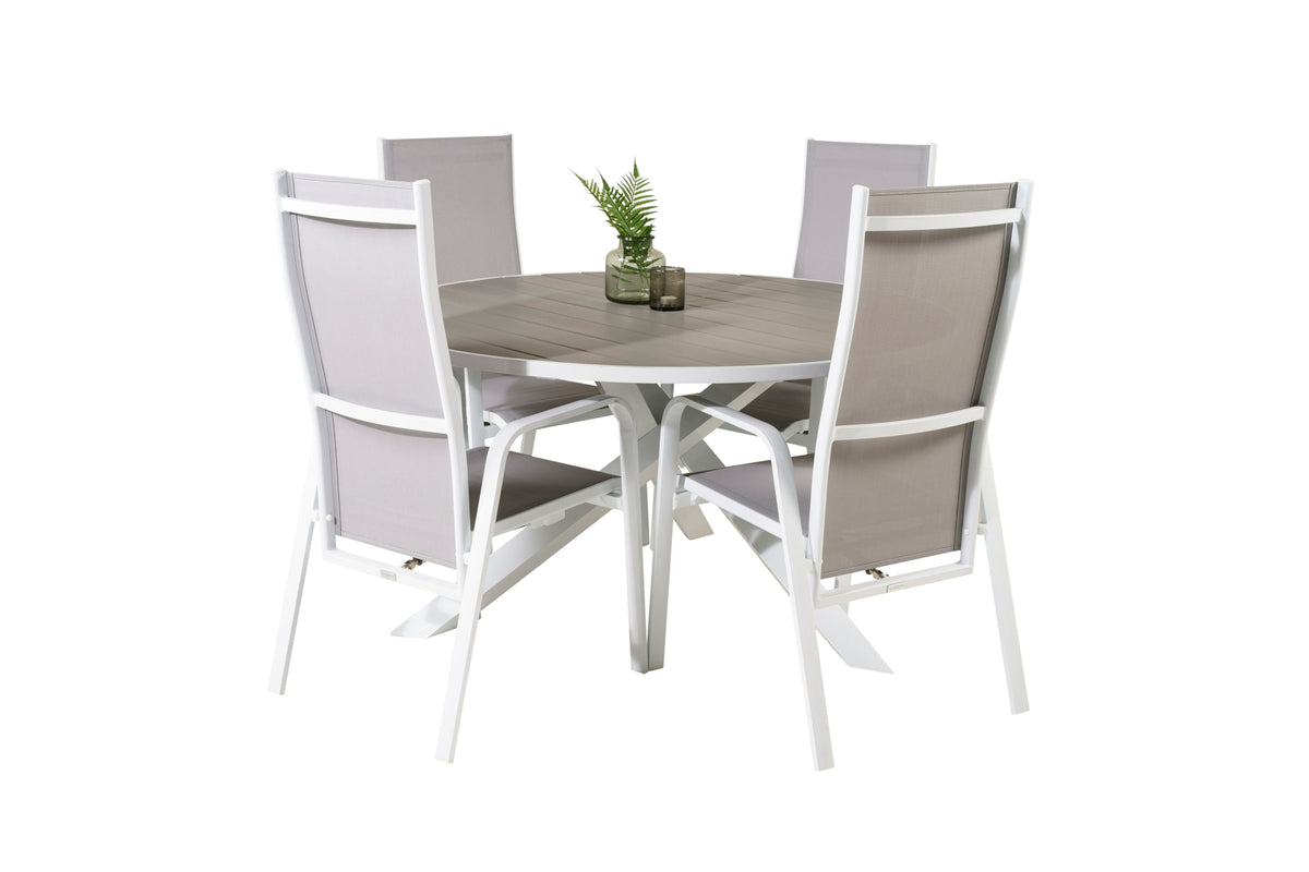 Dining Set Grey Grey
