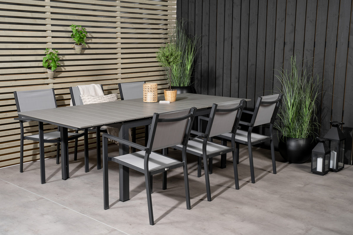 Dining Set Grey Grey