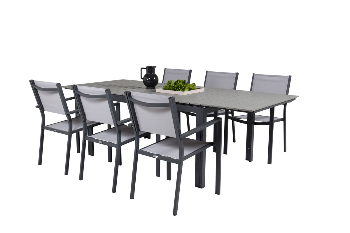 Dining Set Grey Grey