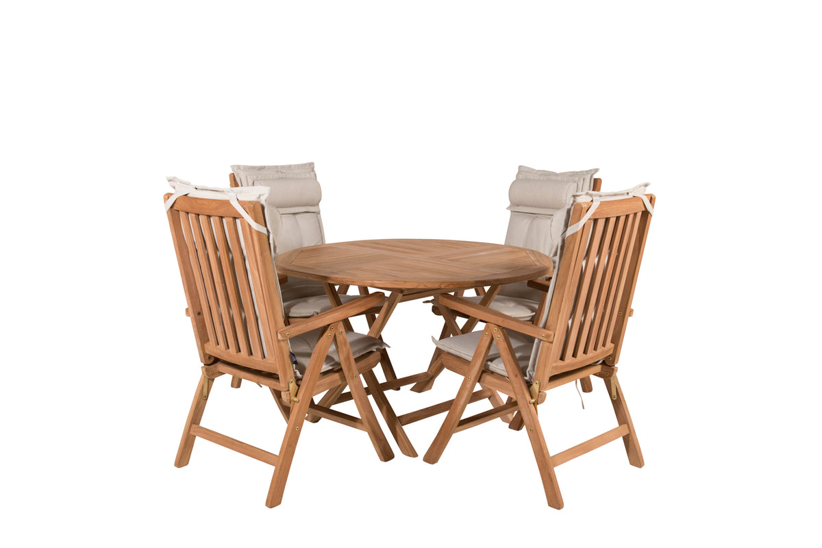 Position Chair Nature + Round Dining Table ø120 Nature
