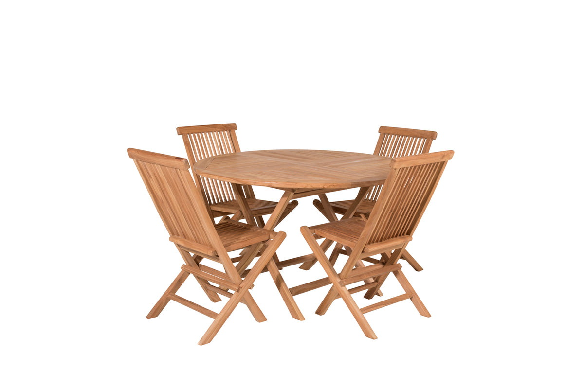 Dining Chair 2-pack Nature + Round Dining Table ø120 Nature