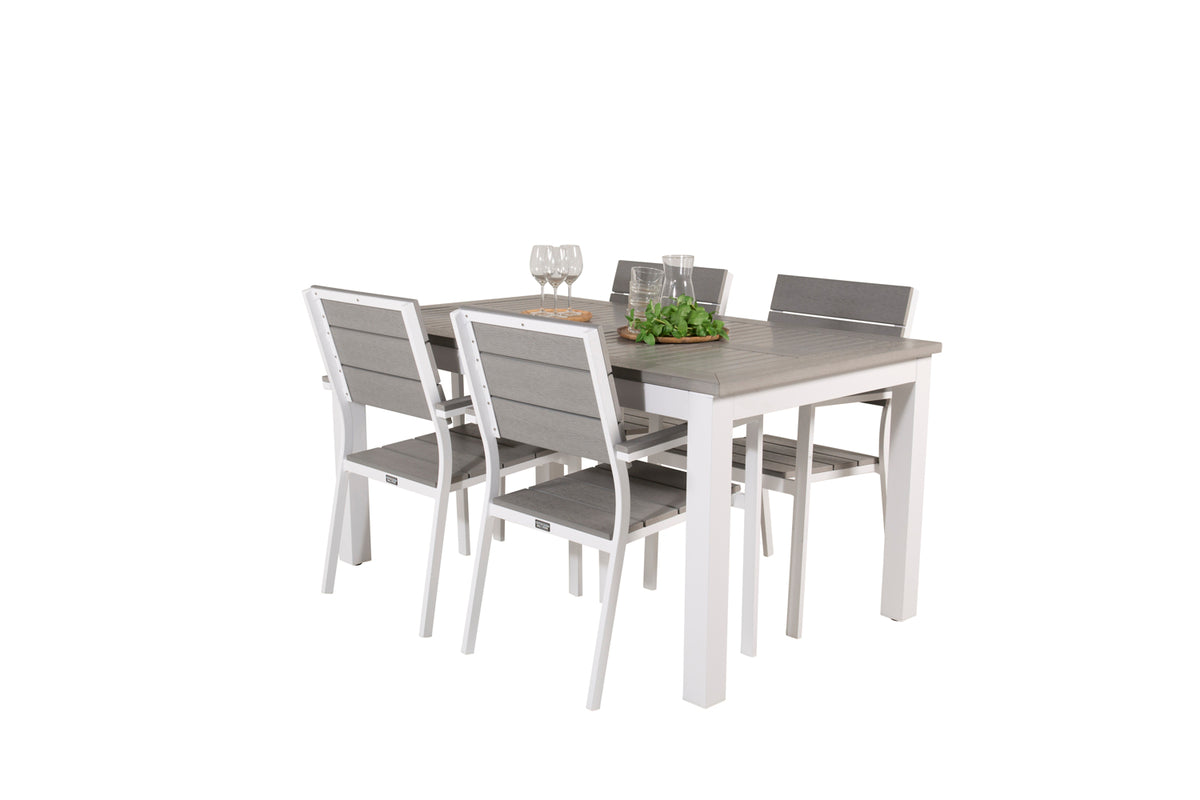 Dining Set Grey Grey