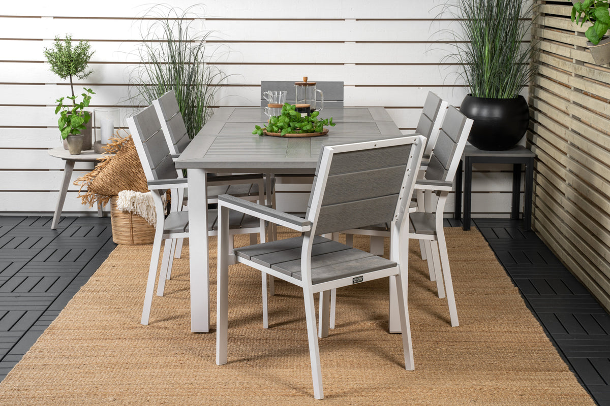 Dining Set Grey Grey