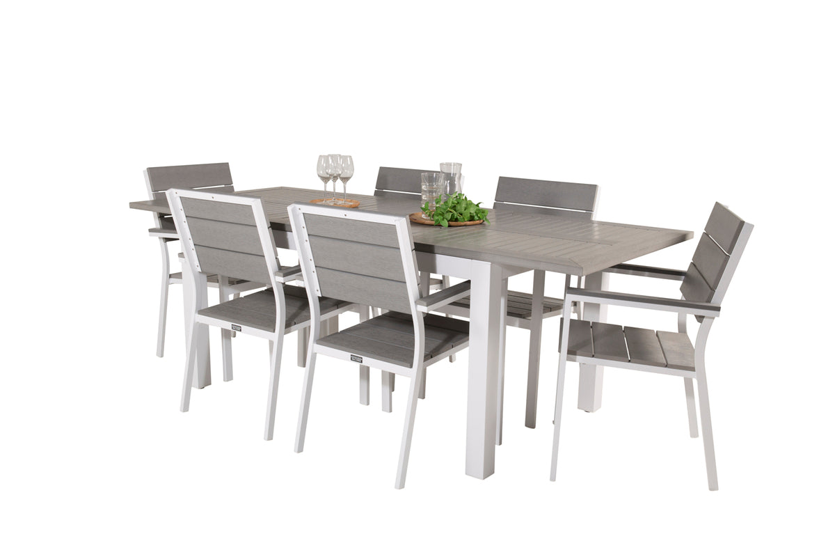 Dining Set Grey Grey