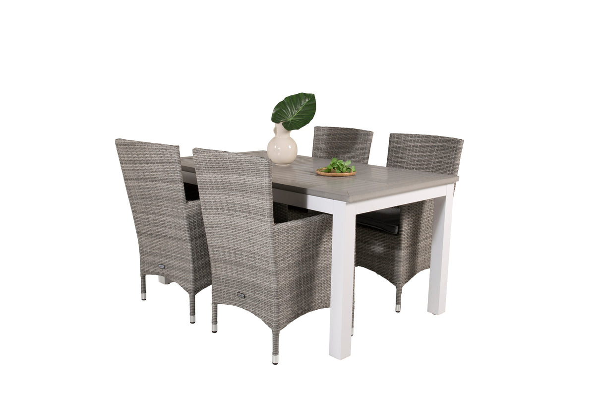 Dining Set Grey Grey
