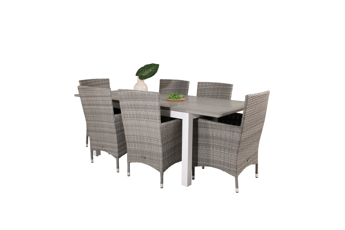Dining Set Grey Grey