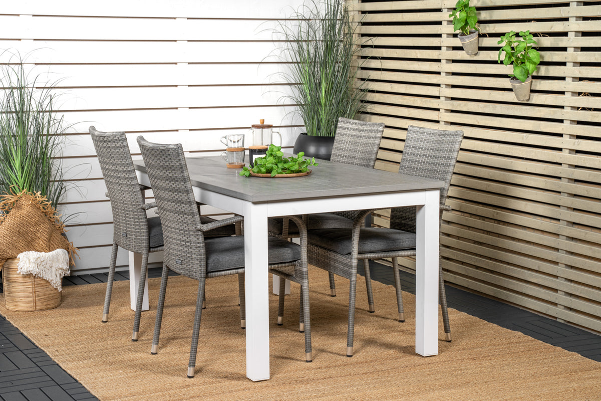 Dining Set Grey Grey
