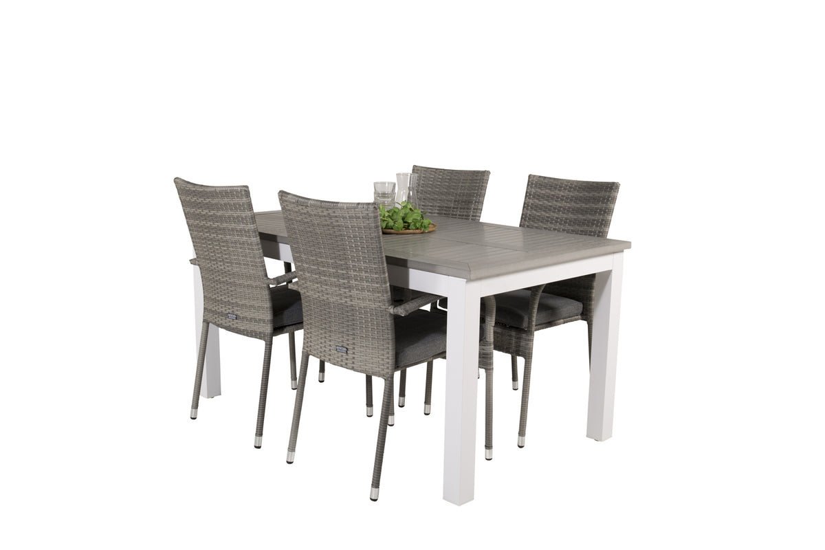 Dining Set Grey Grey