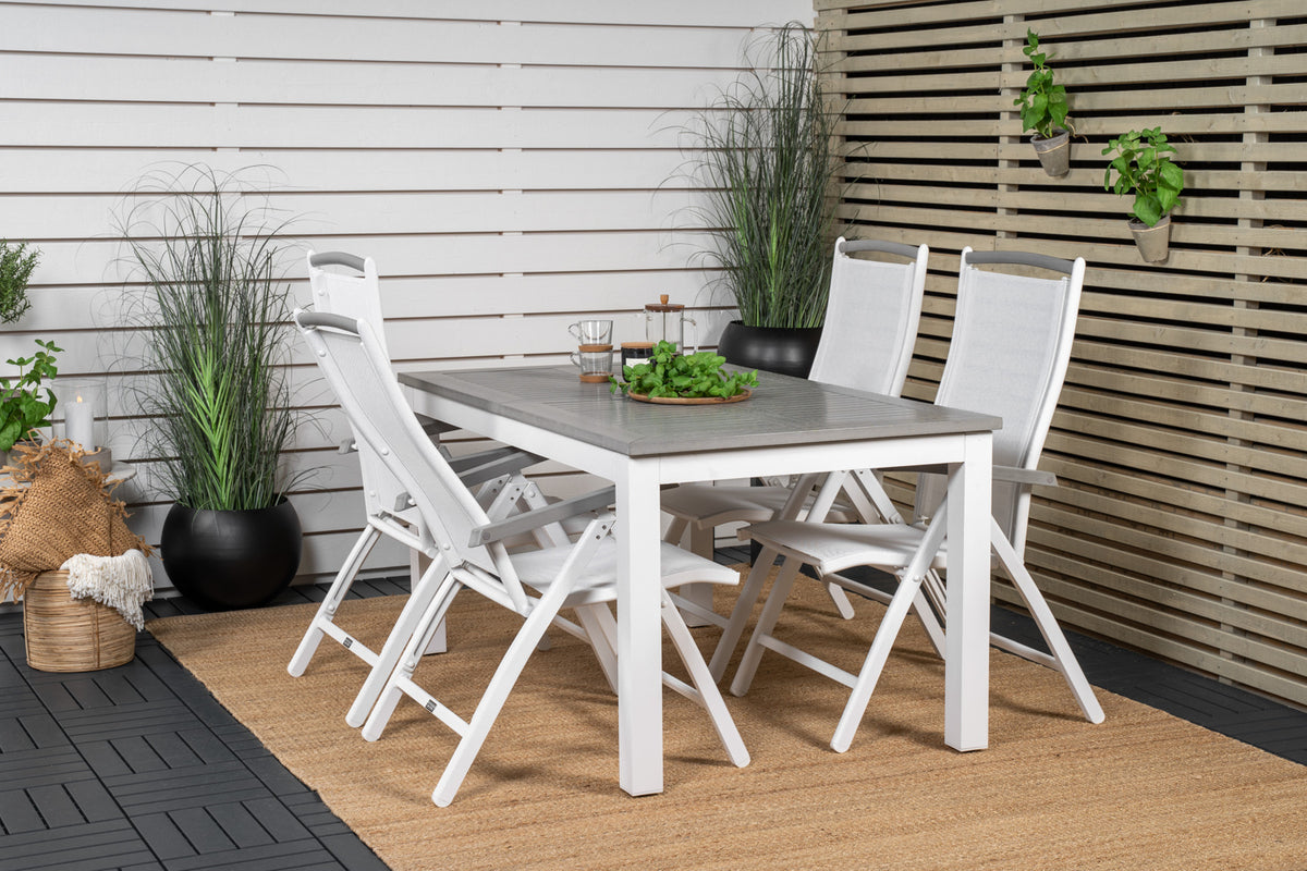 Dining Set White Grey