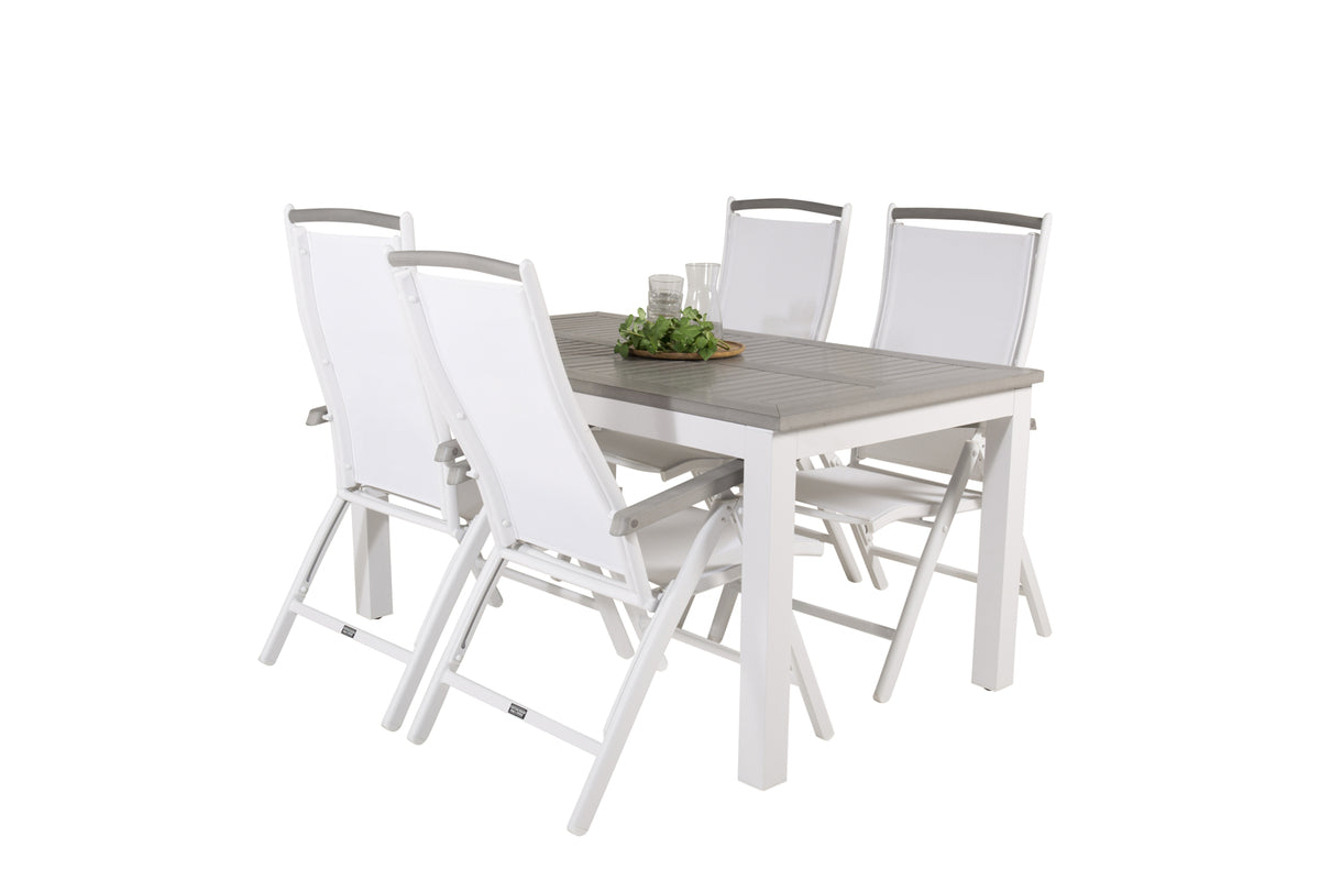 Dining Set White Grey
