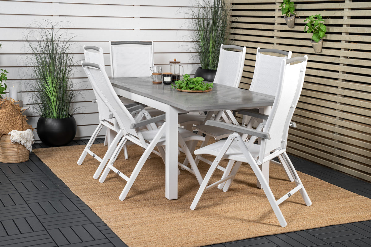 Dining Set White Grey